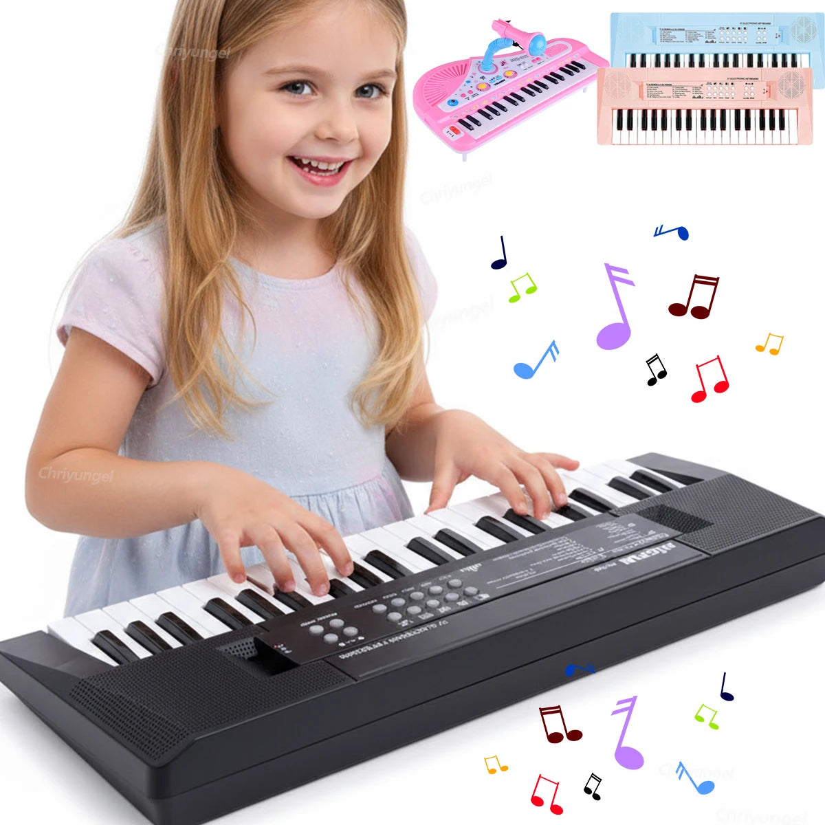 37 Keys Kids Electronic Piano with Microphone Educational Toys Musical Instrument for Kids Toddlers Boys Girls Birthday Gift