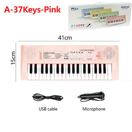 37 Keys Kids Electronic Piano with Microphone Educational Toys Musical Instrument for Kids Toddlers Boys Girls Birthday Gift
