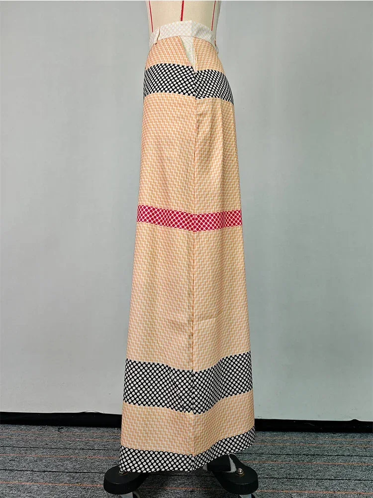 Fashion Plaid Skirts for Women Printed Skirt Casual Khaki High Waisted Loose Spring Summer Fashion Bottoms Female Clothing