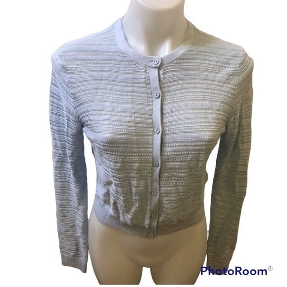 Brooks Brothers Pale Blue Lightweight Button Up Cardigan size Medium