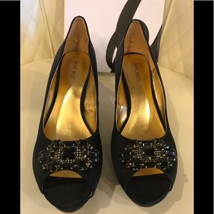 NEW Nine West Black Satin Shoes