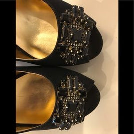 NEW Nine West Black Satin Shoes