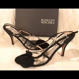 NEW Badgley Mischka Black Satin Shoes