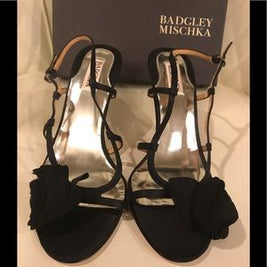 NEW Badgley Mischka Black Satin Shoes