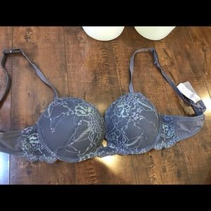La Senza Grey Lace Padded Push-Up Bra A36