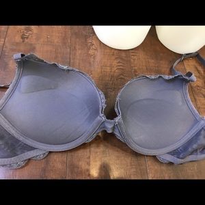 La Senza Grey Lace Padded Push-Up Bra A36
