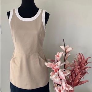 Tommy Hilfiger Sleeveless Tan & Navy Dress
