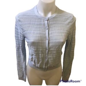 Brooks Brothers Pale Blue Lightweight Button Up Cardigan size Medium
