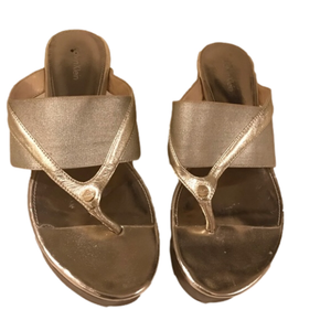 CalvinKlein Pewter/Gold wedge Sandal