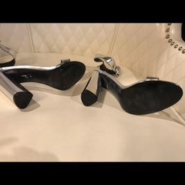 Kendal & Kylie silver Thick Platform Heel shoes size 6.5